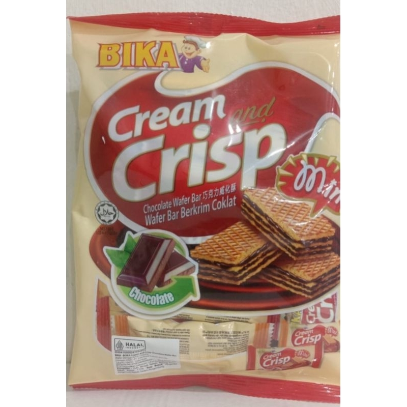 

Wafer Bar Berkrim Coklat Cream and Crisp Mini Bika 90gram