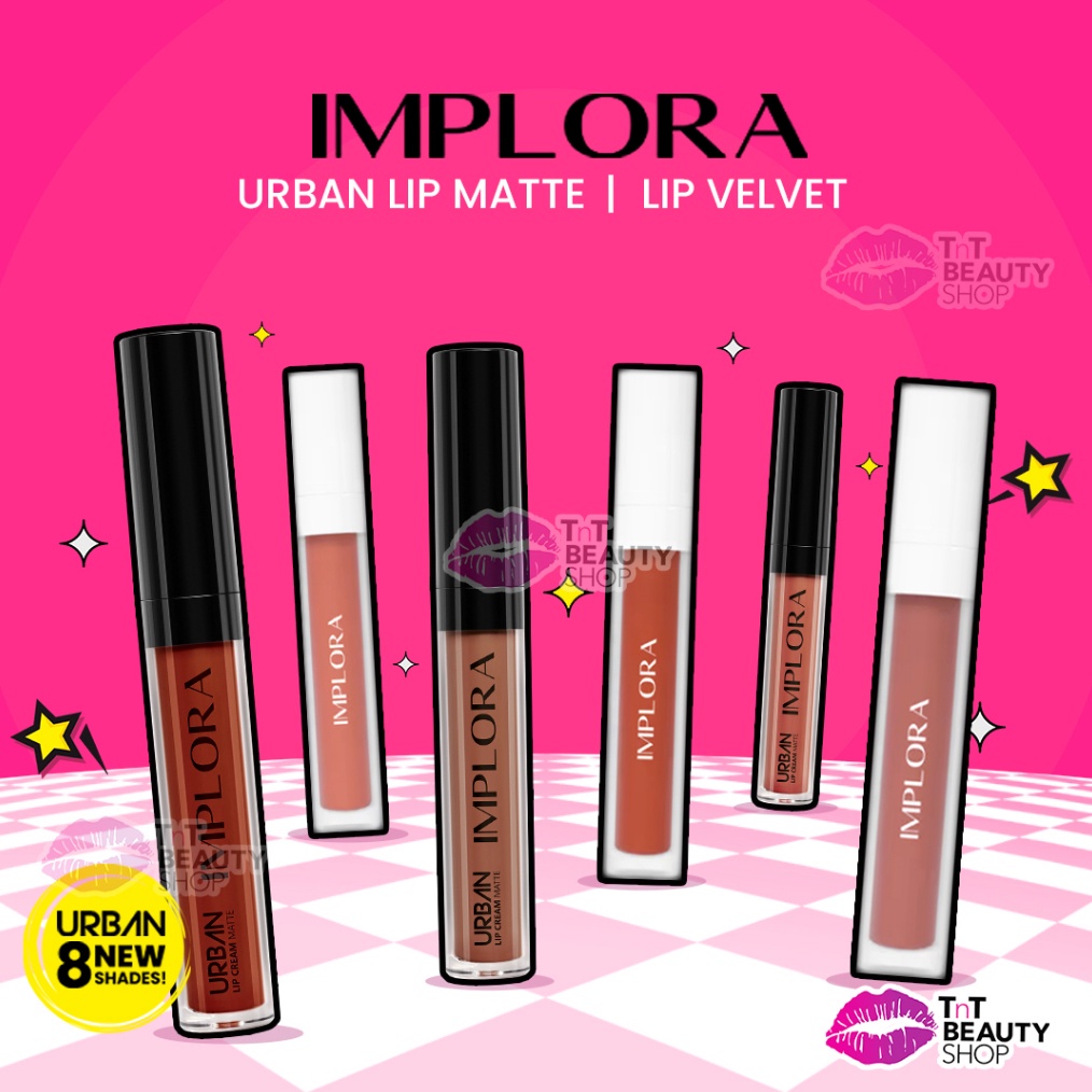 SHOPEE SALE READY 1  2  IMPLORA URBAN MATTE LIPCREAM  Implora Lip Cream Lipstick  TnT Beauty Shop