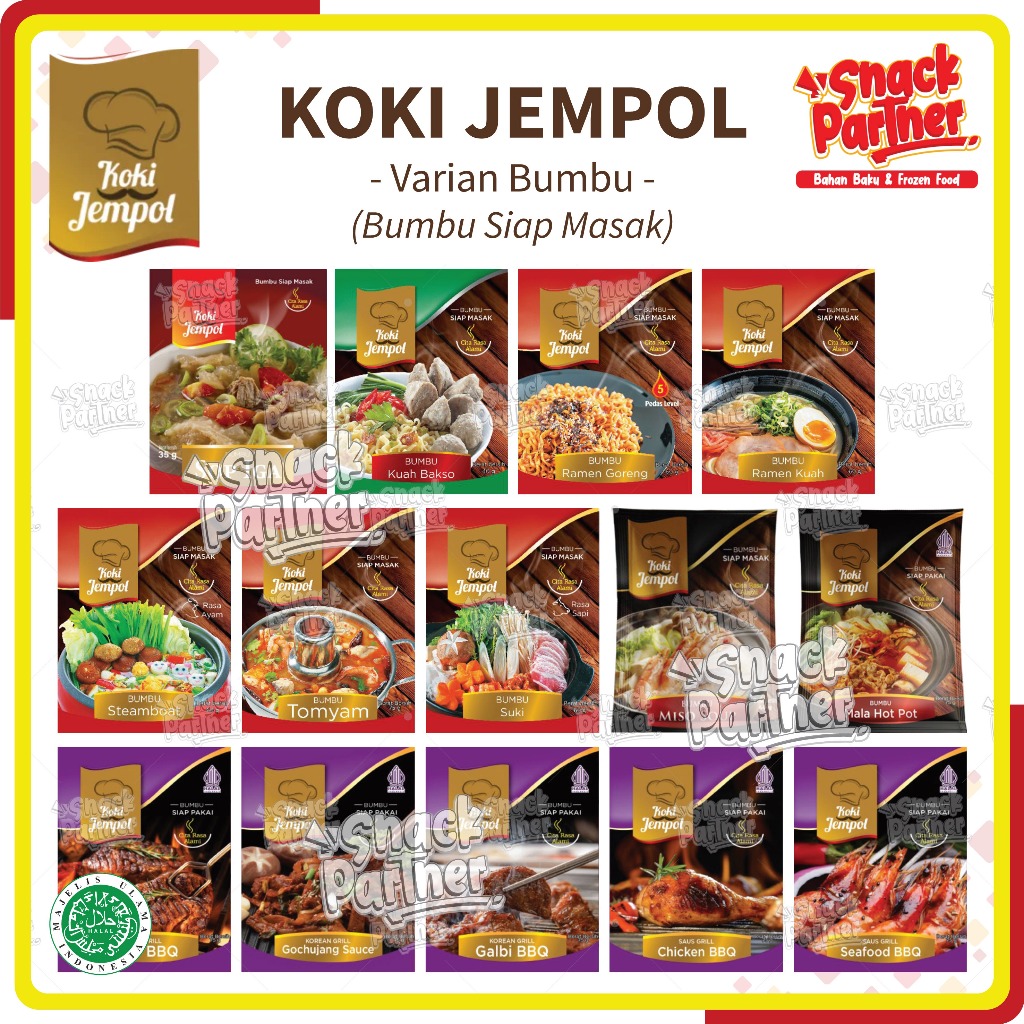 

KOKI JEMPOL | BUMBU MASAK @ Sachet - Sop Iga Kuah Bakso Ramen Pedas Steamboat TomYam Tom Yam TomYum Suki Misa Mala Hot Pot