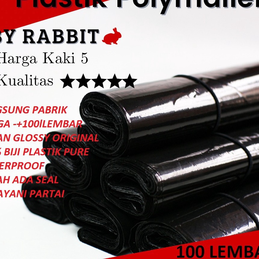 

KF7 polymailer kantong online hitam glossy 25x4 kantong Plastik packaging online plastik kantong polymailer kantong plastic poly mailer