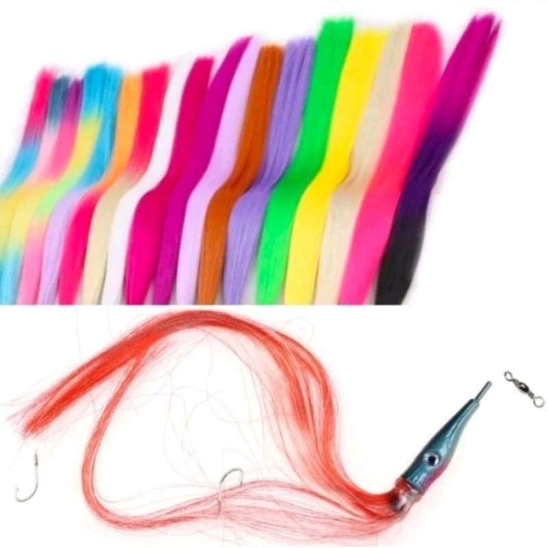 serat sutra sktl dan bulu mutiara Kenzi bulu mutiara ubm umpan pancing umpan sabiki