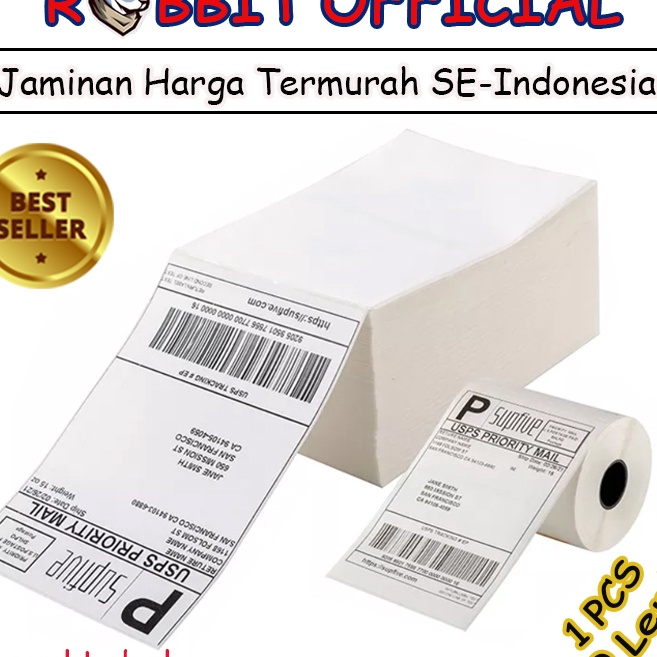 

FG2 LABEL THERMAL UKURAN A6 1 x 15 KERTAS STICKER BARCODE 1x15mm Isi 5 PCS