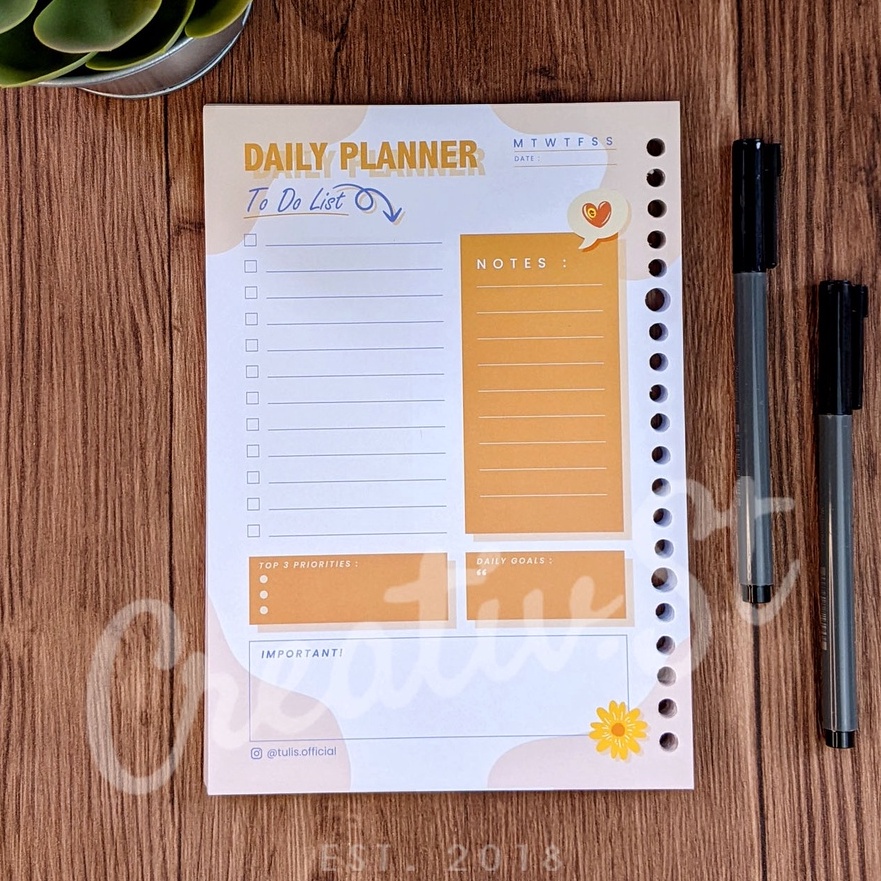 

KP8 TulisId Colorful Daily Planner Loose Leaf A5 1 GSM 5 Lbr 2 Ring