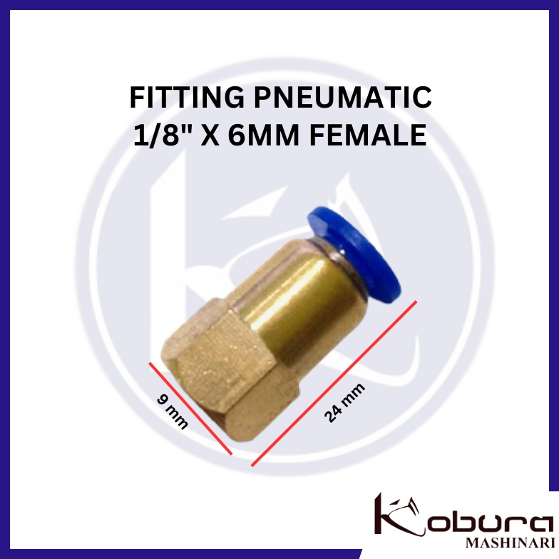 KILAT Fitting Pneumatic Drat dalam 18 PU 6 mm