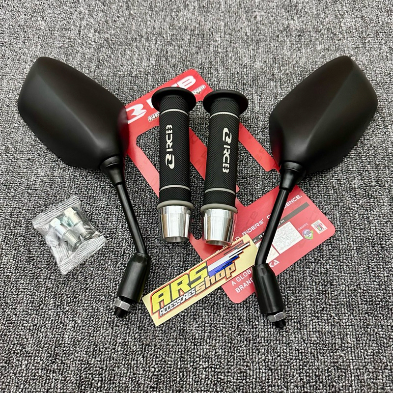 SEPAKET Grip RCB HG55 ORIGINAL + Spion Pcx Spion Motor Honda Yamaha PCX 150 New PCX 160 VARIO 160 Mo
