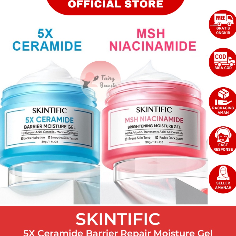 KODE O95Y Skintific Moisturizer 5X Ceramide Barrier Repair Moisturize Gel 3G BPOM Original Ready Sto