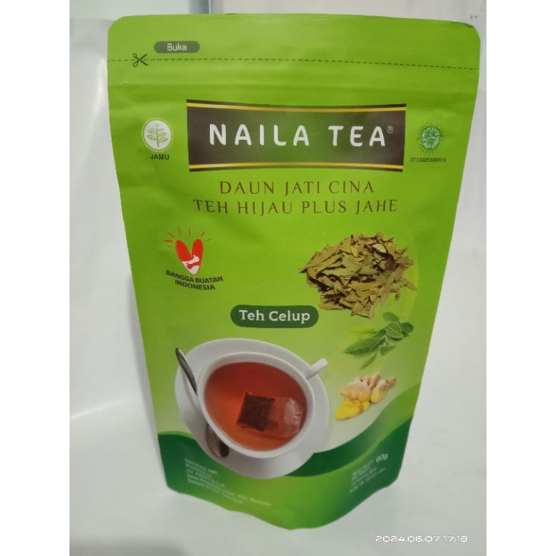 

Naila Tea Teh Pelangsing Herbal Daun Jati Cina Teh hijau