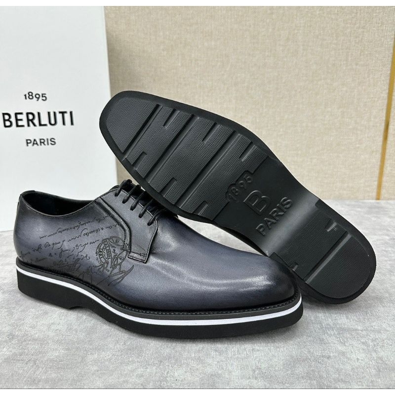 Sepatu Pantofel Vvip Kulit Berluti Pria Formal