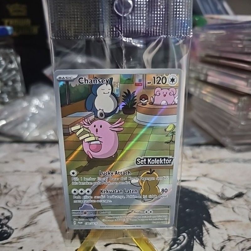 chansey ar sealed stamped set kolektor pokemon kartu indonesia tcg