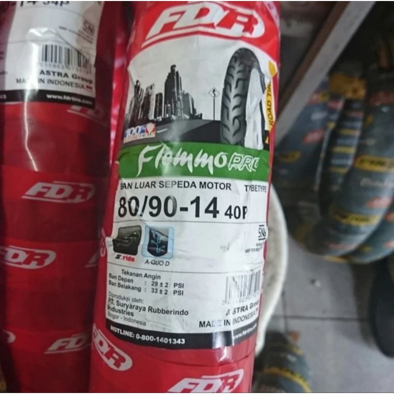 Ban motor Fdr Flemo pro 80/90-14 Matic Tubetype
