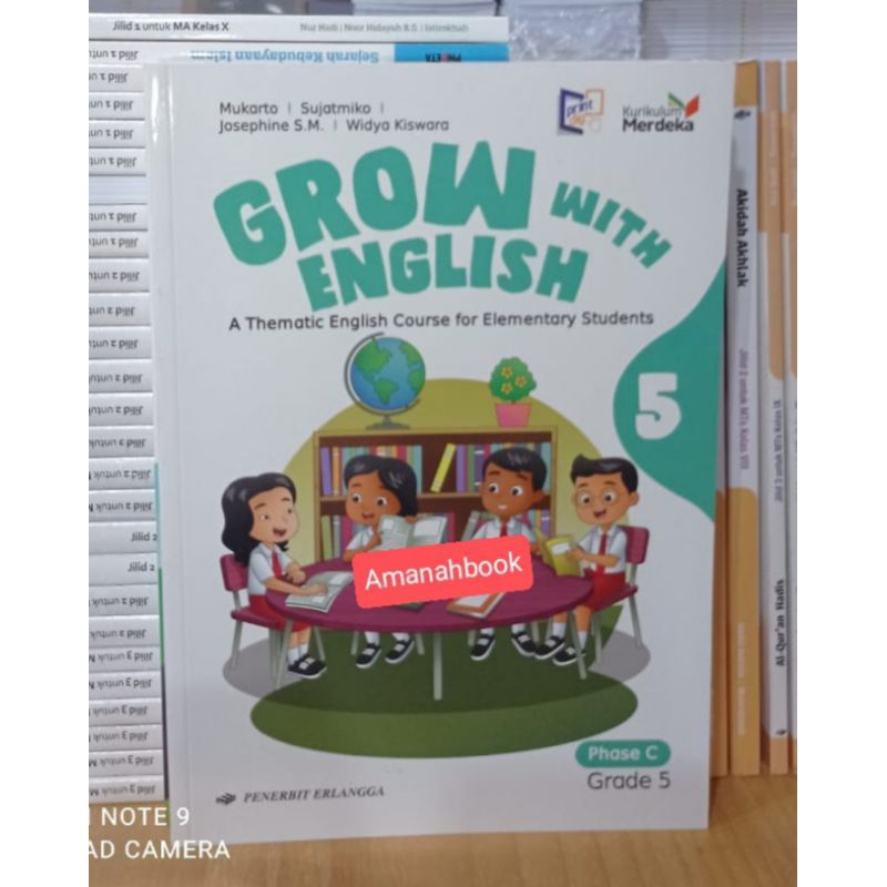 Grow with English Bahasa Inggris SD Kelas 5 Kurikulum Merdeka Erlangga