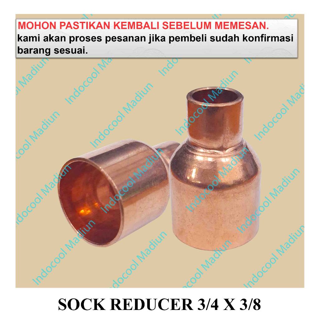SR3438 SOCK REDUCER AC TEMBAGA / SOCK PIPA TEMBAGA / SOCK REDUCER 3/4 X 3/8