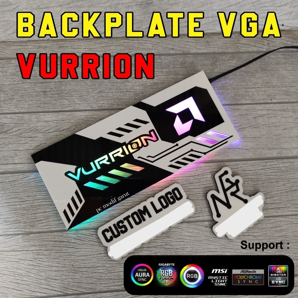 Backplate Vga Custom Logo Led RGB