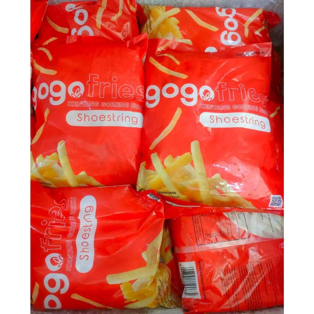 

Cod / Kentang gogo fries shoestring ukuran 1 kg / Kentang goreng beku shoestring gogo fries 1 kg go go fries ori halal / Gogo fries shoestring 1 kg / Kentang goreng frozen