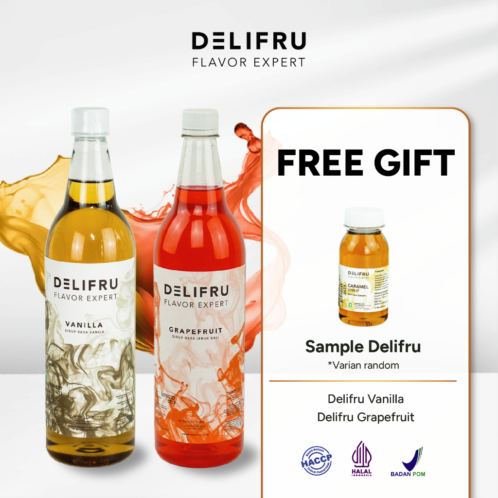 

Delifru Paket Bundling Syrup Vanilla 1L + Sirup Grapefruit 1L