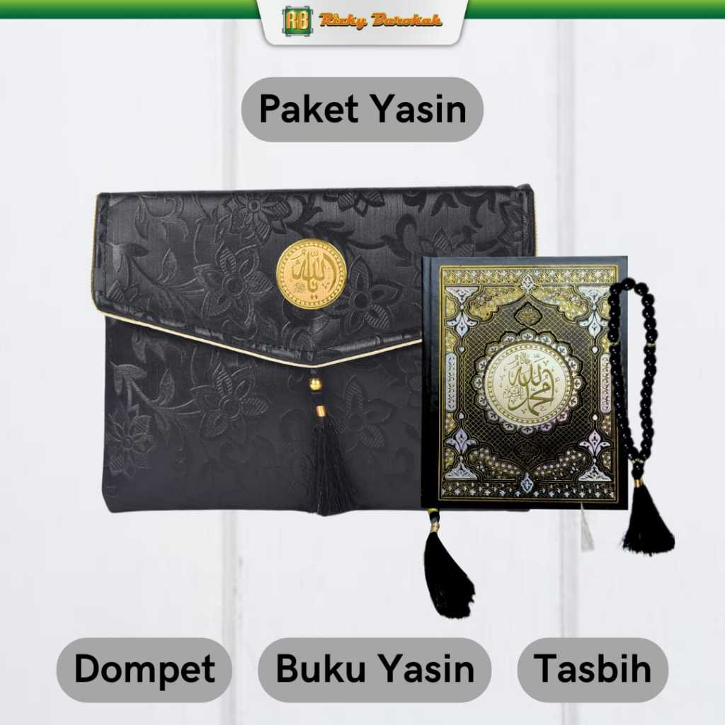 Paket Buku Yasin dan Dompet Isi Yasin 224 Halaman Bahan Matepaper Cover Poly Laminating dan Tasbih M