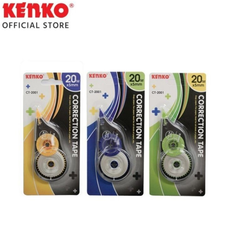 

Correction Tape CT-2001/20mx5mm Tipe-X Roll KENKO 100% ORIGINAL