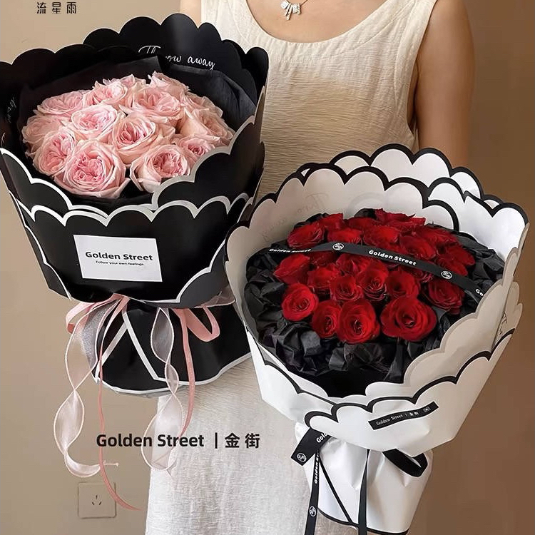 

CUPCAKE - flower wrapping cellophane paper kertas buket korean import motif 3d