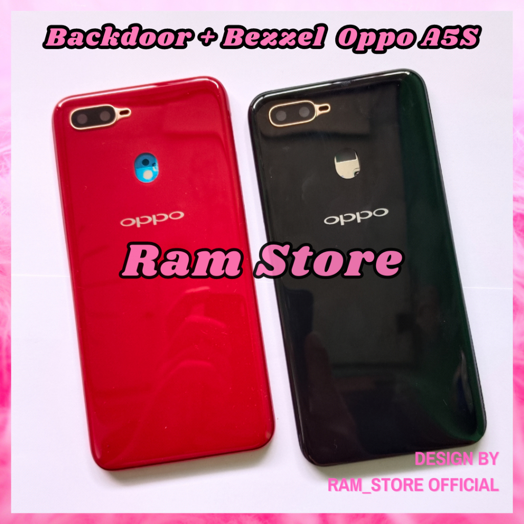 Cassing Hp Oppo A5S || Tulang Tengah Bezel Bazel Middle Frame Tutup Mesin plus Backdoor