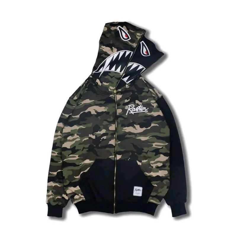 Fullzip double hoodie raster clow 2 original