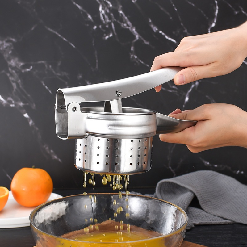 TOP100 - Pres Kentang Wortel Potato Masher Pemeras Buah Sayur Serbaguna Juicer Manual Stainless