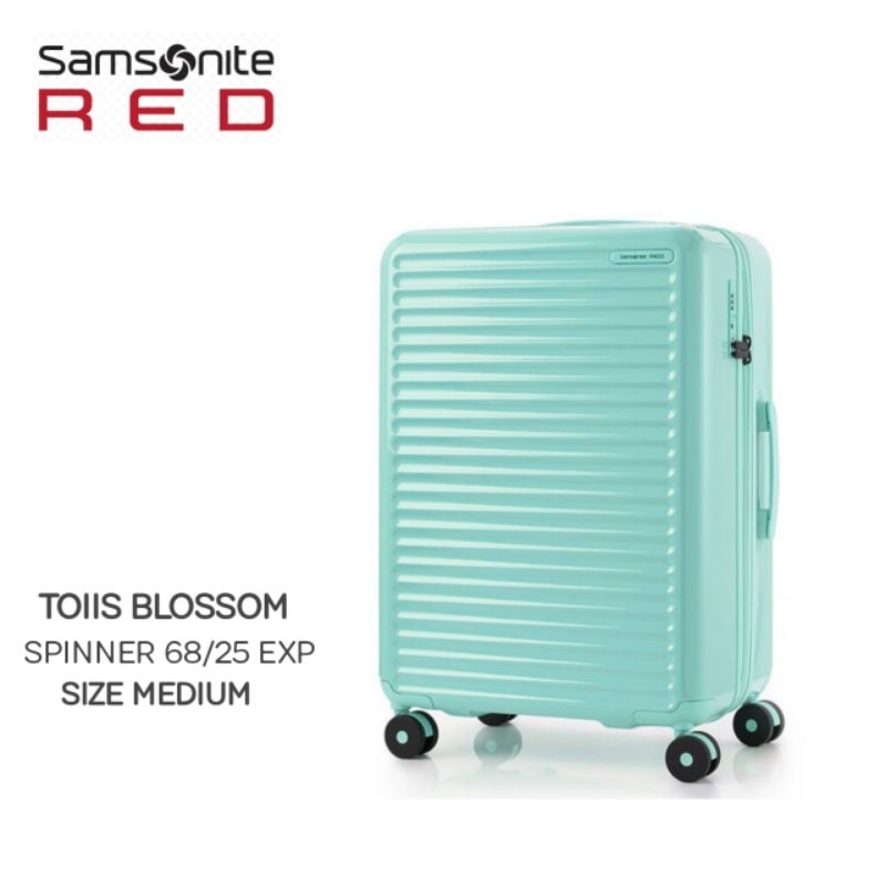 KOPER SAMSONITE RED TOIIS BLOSSOM SIZE MEDIUM 25 inch TSA EXPAND