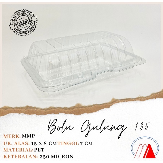 [50pc] MIKA BOLU GULUNG MINI UKURAN 15cm ISI 50 PCS / MIKA BG 135 / MIKA BOX KOTAK / TEMPAT BROWNIES