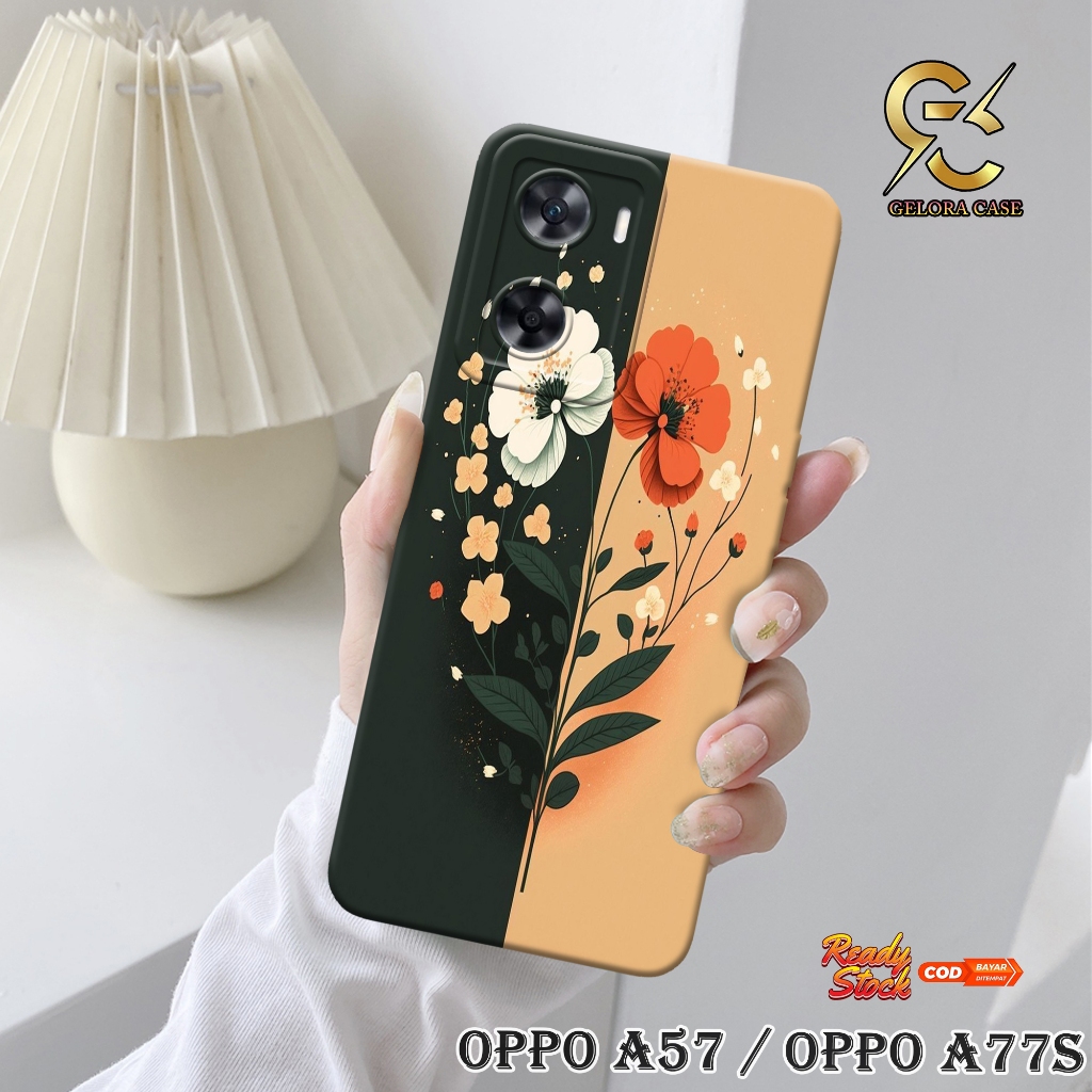 Case Oppo A57 4G - geloracase - Casing Oppo A57 4G - Motif case BUNGA - Oppo - Softcase Oppo A57 4G 