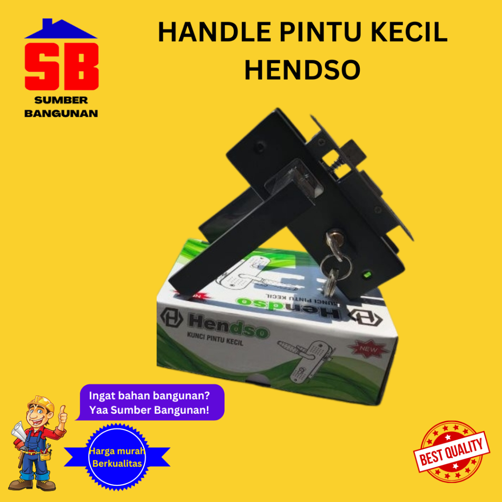 HANDLE PINTU SET KECIL HENDSO KECIL / GAGANG PINTU HENDSO KECIL