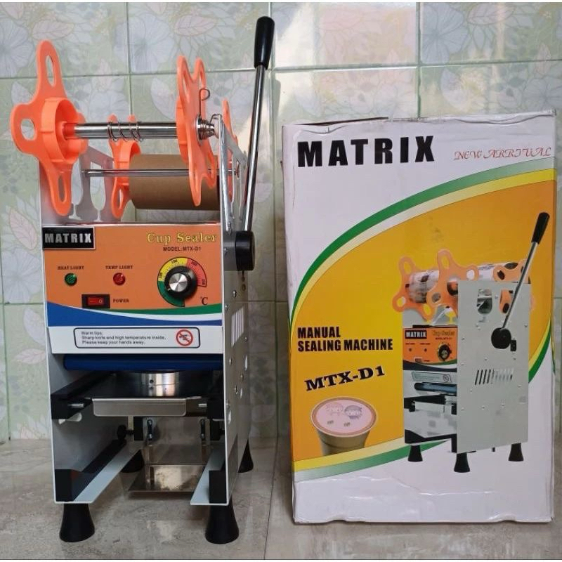 Mesin Cup Sealer Matrix MTX-D1 / Press Cup Gelas Jumbo Matrix Putih Model Premium