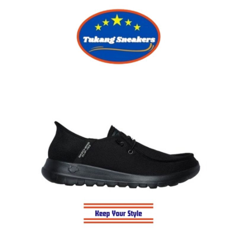 Sepatu Sneakers Pria Skechers Slip-Ins Go Walk Max Pria - Hitam SKE216284BBK