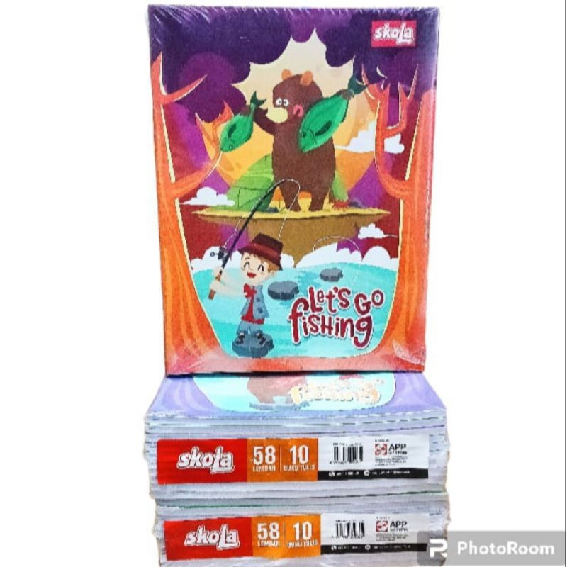 

Buku Tulis Sekolah Merk Skola 58 Lembar isi 10 Buku/1pak Buku Tulis Sekolah