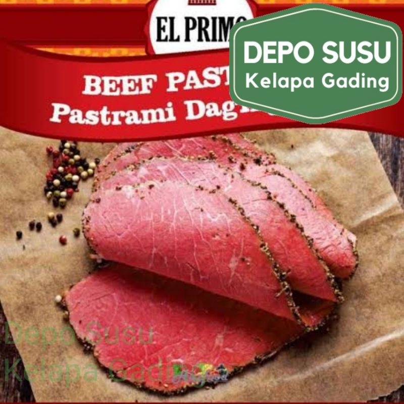 

RB El Primo 500gr Beef Cheese Bratwurst Pastrami Pre Sliced Daging Sapi Sosis Halal BPOM Frozen Food