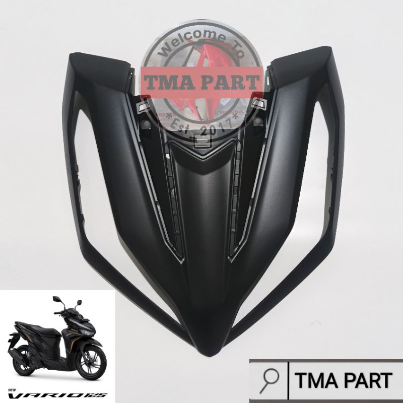Cover Fr Front Panel Tameng Depan Click Vario 125 new 2023 K2V Hitam Doff