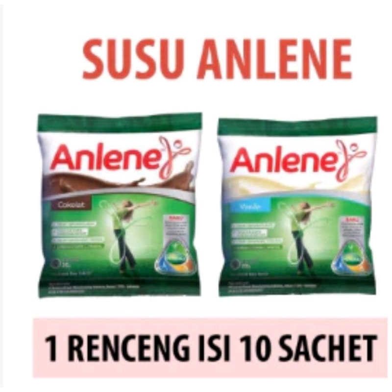 

ANLENE Saset 1 Renceng Isi 10 Saset - Susu Anlene 20gr Serenceng Isi 10 Sachet