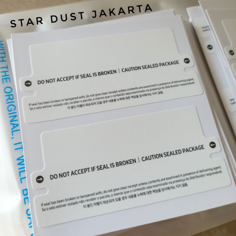 

5 set atas bawah Sticker segel dus samsung A35/A55 2024