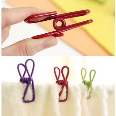 Klip Jepit Serbaguna /Klip Jepit Jemuran /Klip Jepit Besi Warna Warni / Jepitan Baju Stainless Steel