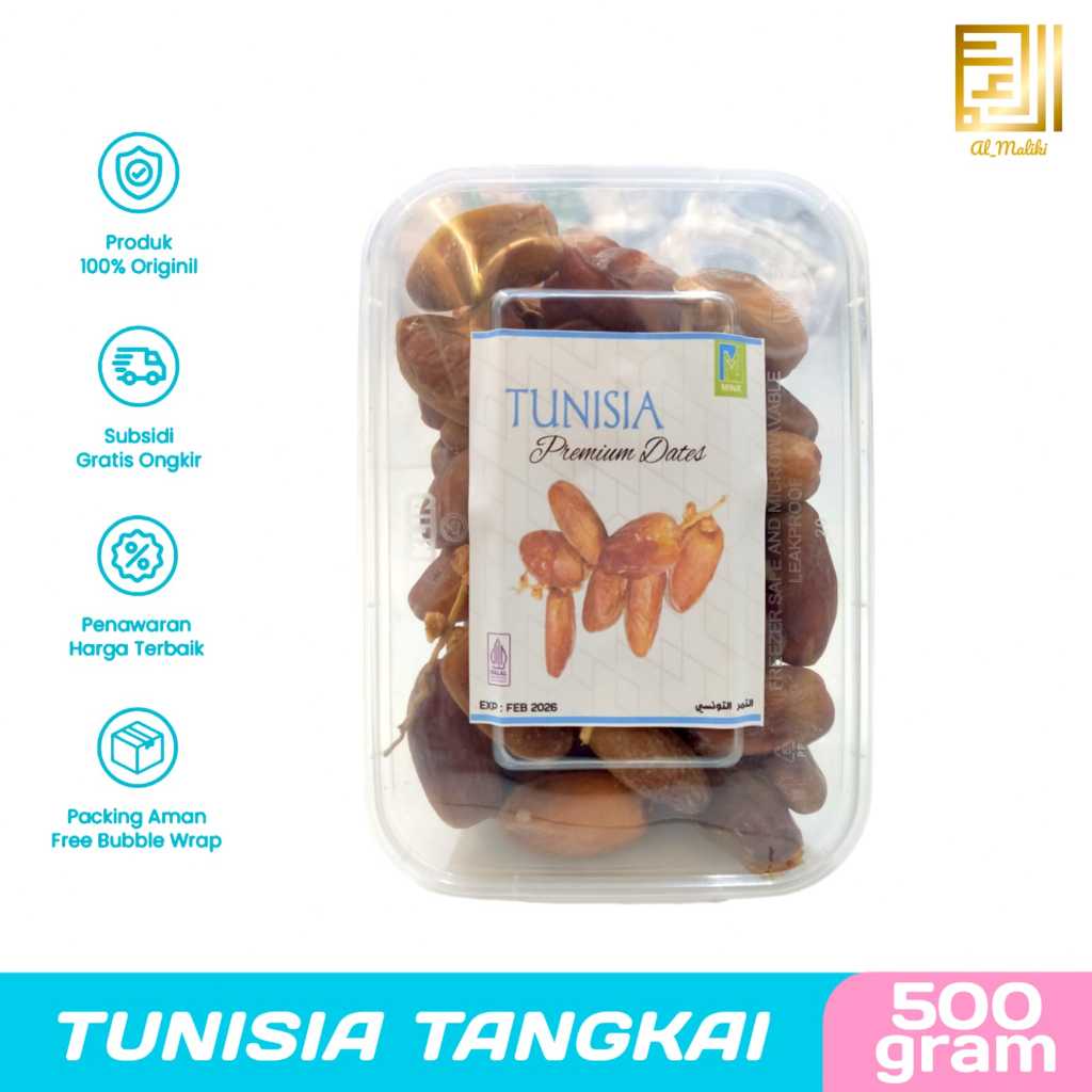 

Kurma Tunisia Tangkai 500gram I Deglet Nour Dates Thinwall