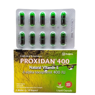 Proxidan 400 IU vitamen E mencerahkan kulit perkapsul