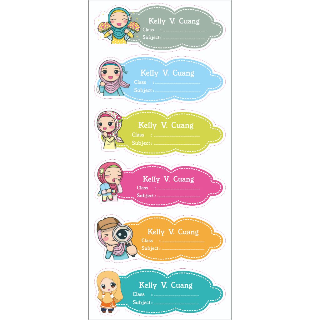

LABEL BOOK CUTTING ( LABEL NAMA UNTUK BUKU )