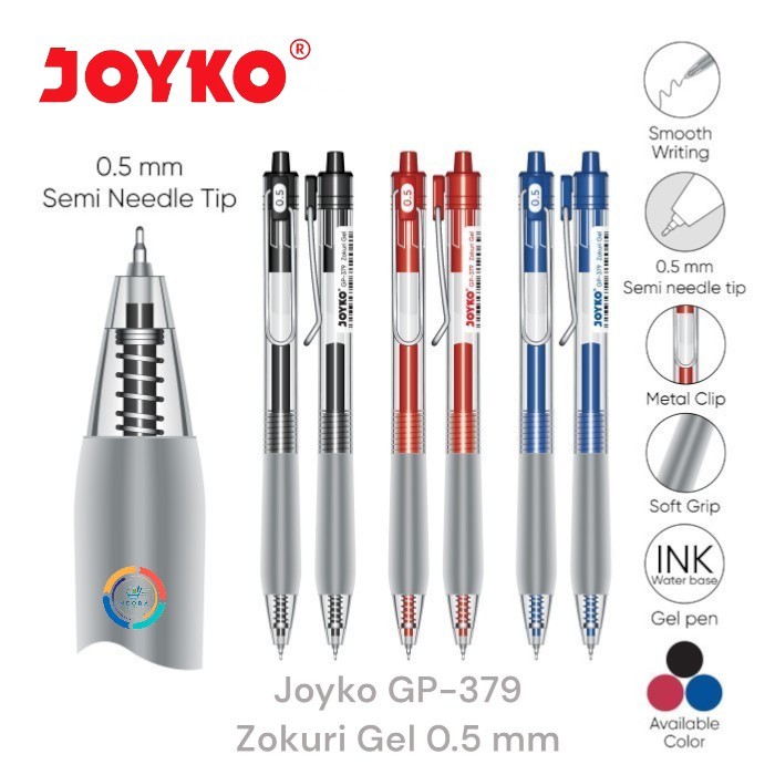 

Joyko Gel Pen Pulpen Pena GP-379 Zokuri 0.5 mm | @ 1Pcs