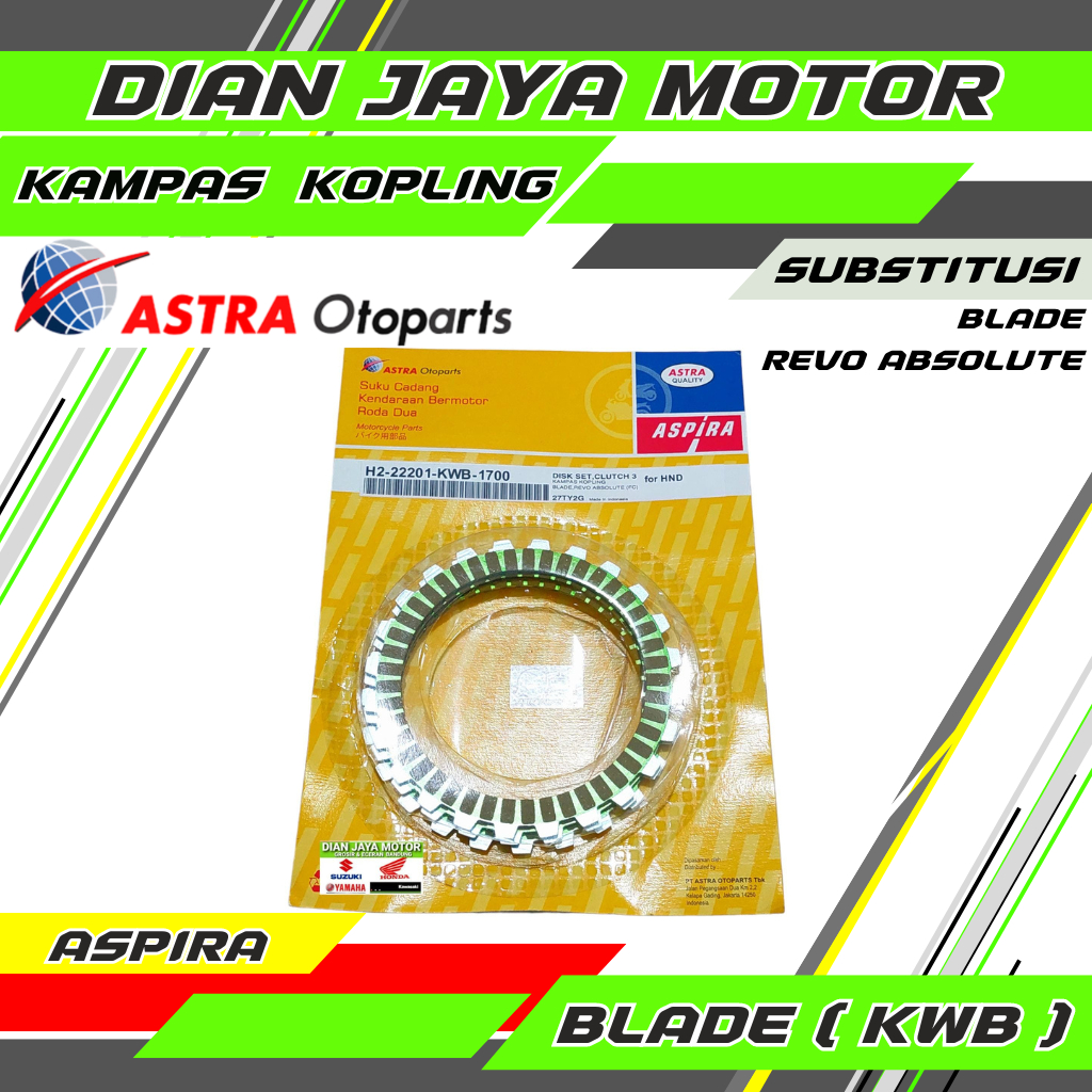 Kampas Kopling Revo Absolute KWB ASPIRA Plat Kopling Blade Revo Absolute kopling