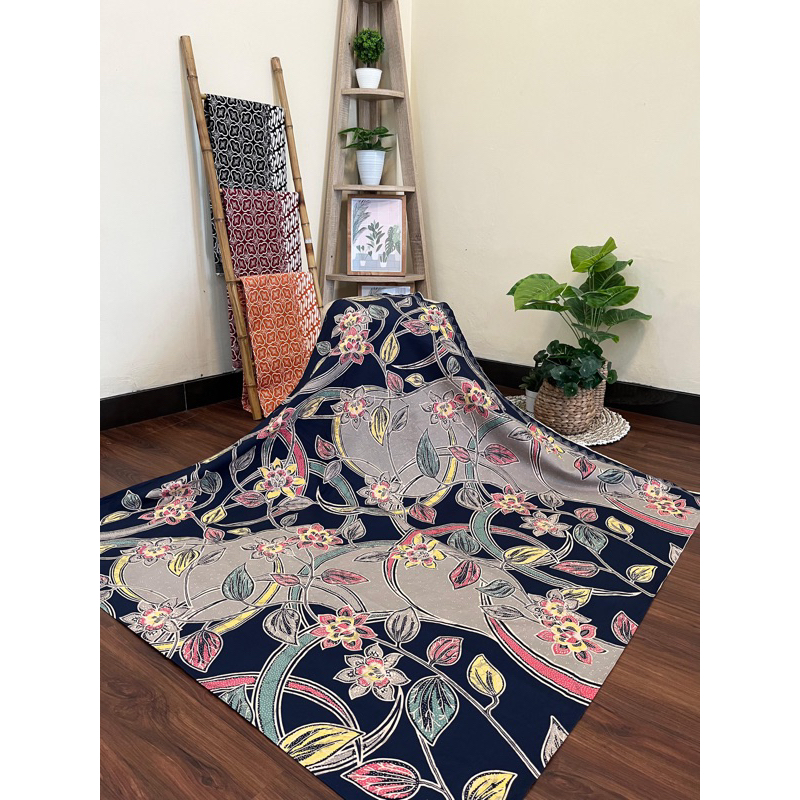 kain batik katun solo premium motif ecoprint daun sirih