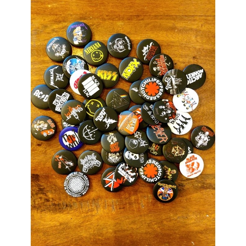 Pin band pin button band pin musik metal rock pin punk pin musik kecil