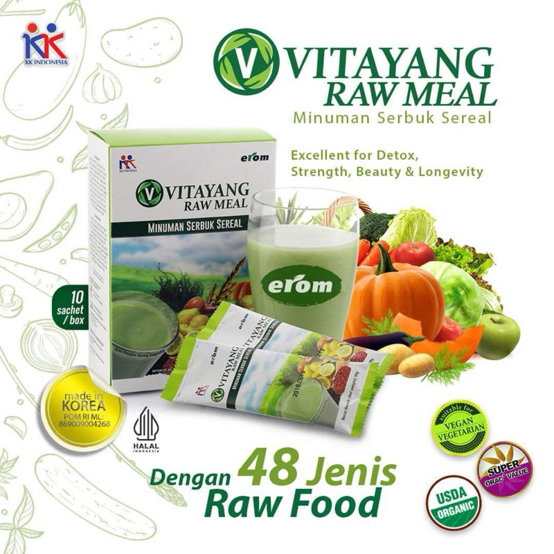 

(Bisa Gosend) Vitayang Raw Meal Minuman Bernutrisi Tinggi Gizi Enzim Diet Detoksifikasi Detox Original KK Indonesia