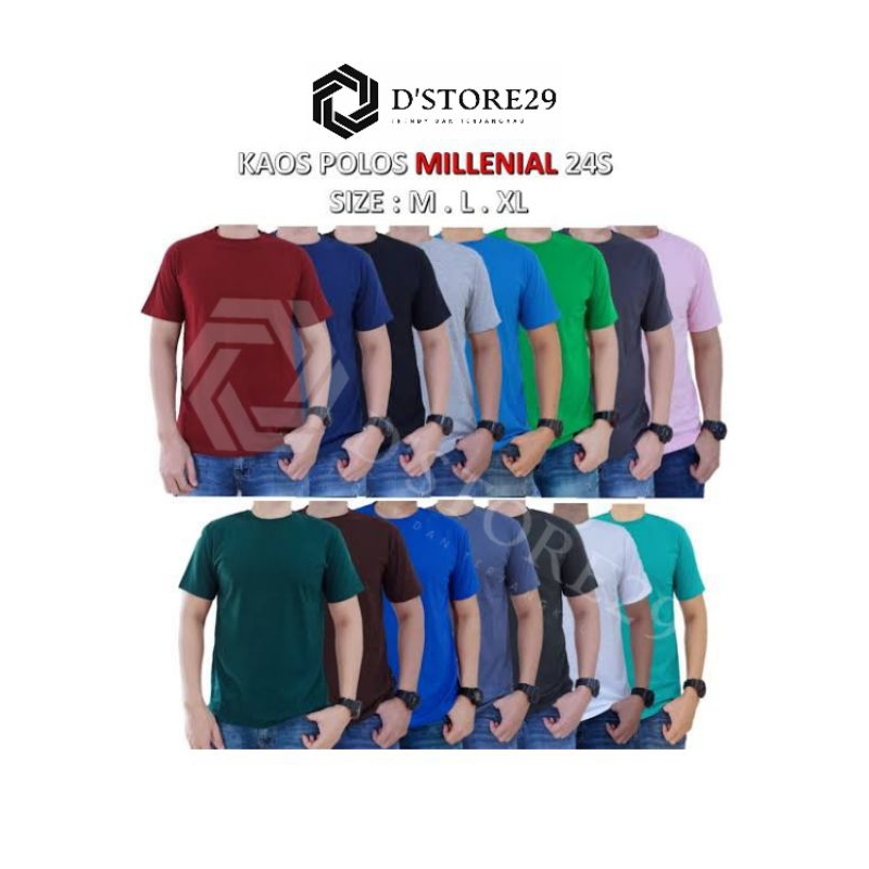 KAOS POLOS HIJAU BOTOL