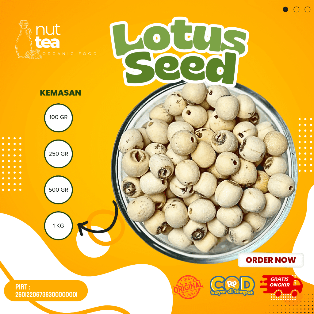 

Lotus Seed 500gr - Biji Teratai (Lian Zhi) / Lienci / White Lotus Seed