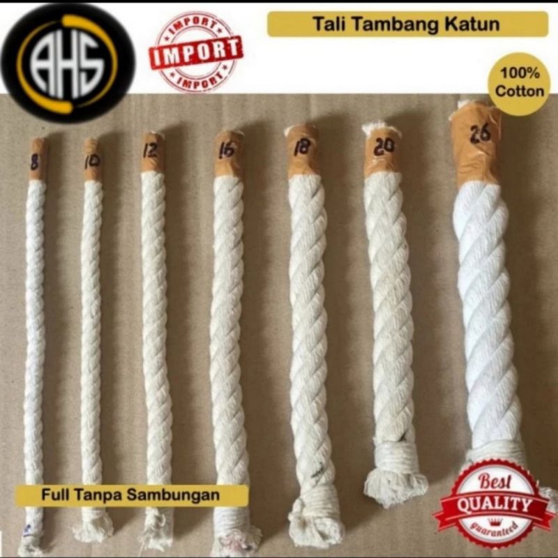 Tali Tambang Kuralon Guralon Katun PE 20Mm 18Mm Tali Dadung Kapal Industri Kontruksi Serbaguna