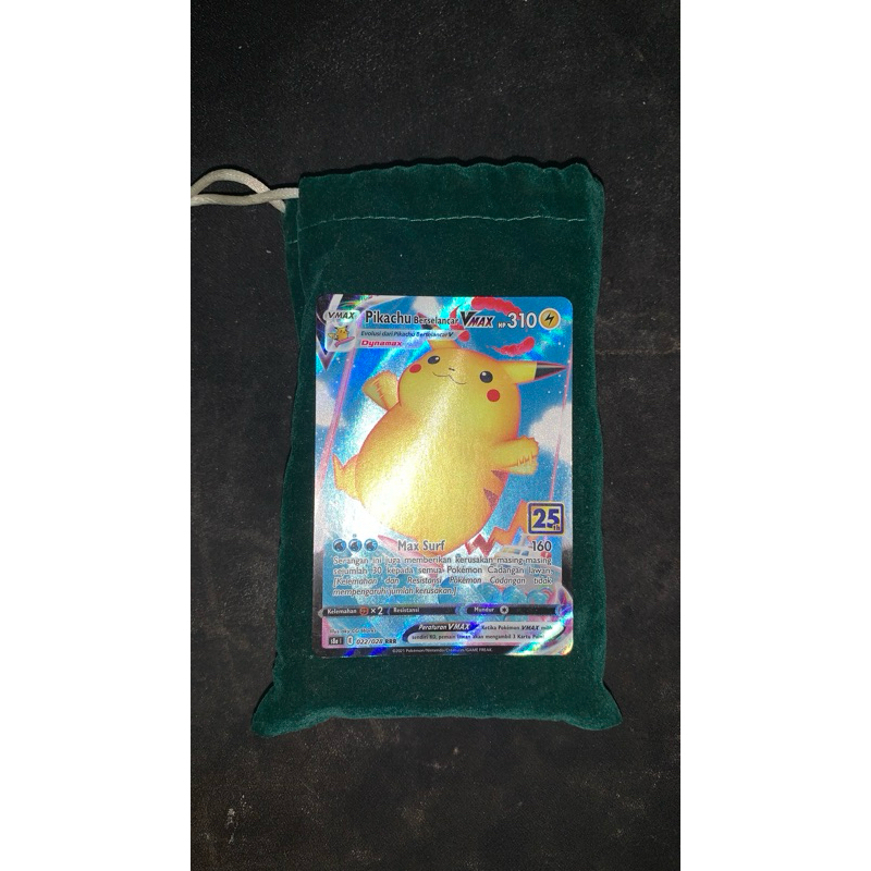 Pikachu Berselancar VMAX 25th aniv + bonus mew 25th