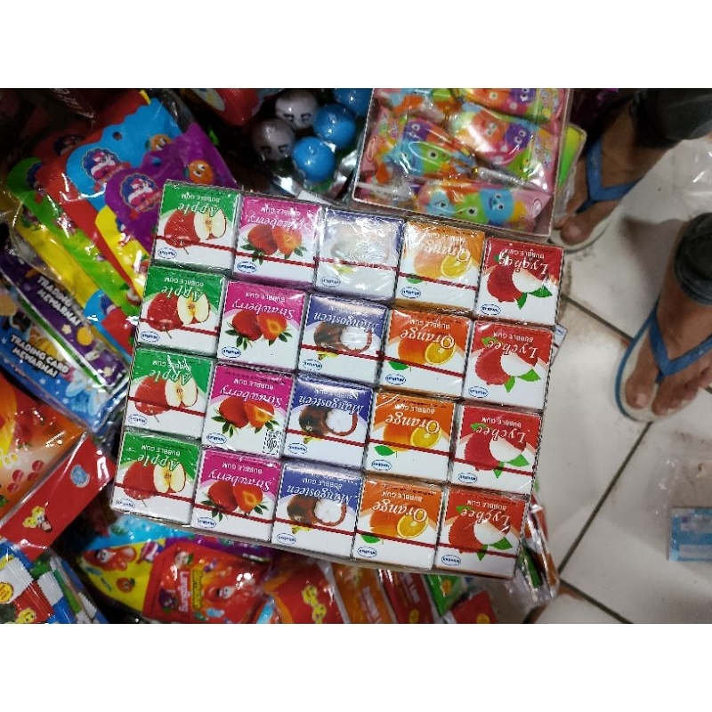 

Permen Karet jadul Cemilan Snak Playgum Miniball buah isi 100 pcs